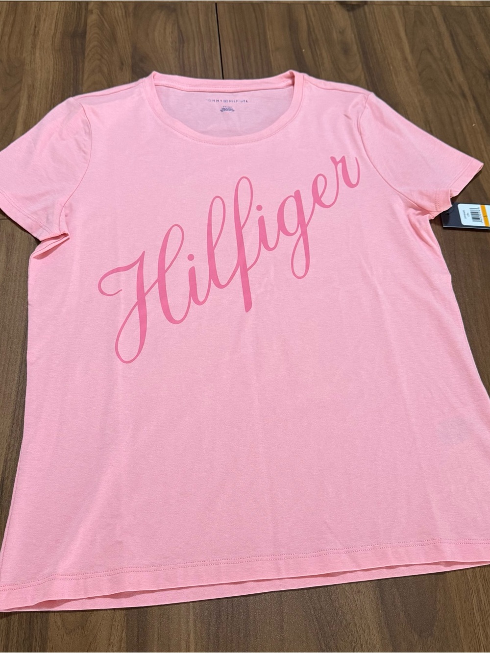 Tommy Hilfiger Women’s Short Sleeves Cotton Crew Neck Tee Size Small Pink NWT